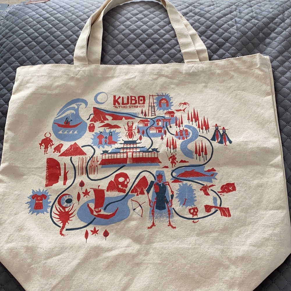 Kubo and the Two Strings canvas tote bag